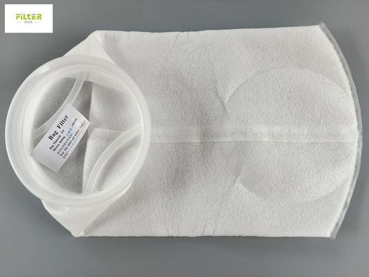 प्लास्टिक की अंगूठी के साथ पीटीएफई पीपी वाटर फिल्टर बैग 100 माइक्रोन