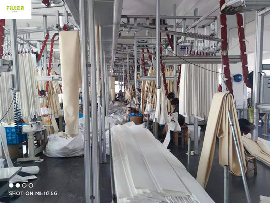 नोमेक्स अरामाइड फाइबरग्लास पीटीएफई डस्ट कलेक्टर फिल्टर सॉक्स 450GSM - 550GSM