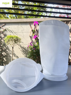 10 माइक्रोन - 300 माइक्रोन पीपी वाटर फिल्टर बैग 7"X32" प्लास्टिक रिंग के साथ