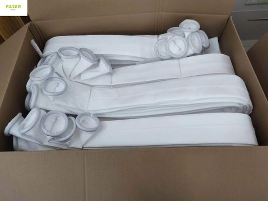 पॉलीप्रोपाइलीन पॉलिएस्टर एक्रिलिक अरामाइड फ्लोमेक्स पीटीएफई फिल्टर बैग धूल कलेक्टर के लिए