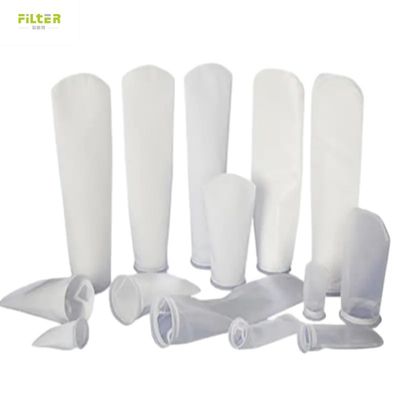 खाद्य ग्रेड 500 माइक्रोन नायलॉन मेष प्लास्टिक की अंगूठी के साथ तरल फिल्टर बैग