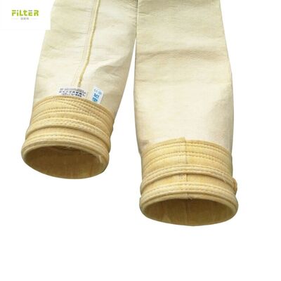 उच्च तापमान प्रतिरोधी बैगहाउस फिल्टर बैग 100% शीसे फाइबर से बने हैं