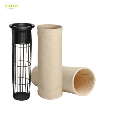 Heavy-duty dust filter bags for baghouse systems. PPS acid resistant, Aramid high heat & wear resistance, Fiberglass for extreme temperature flue gas.