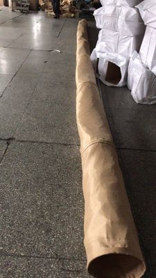 धूल हटाने के लिए फाइबरग्लास बैगहाउस फिल्टर बैग 630GSM उच्च तापमान प्रतिरोधी