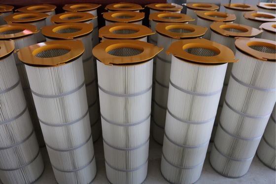 लोहे का ढक्कन प्लैटेड फिल्टर कारतूस तीन - बड़े धूल एकाग्रता के लिए लुग