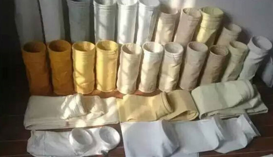 800 जीएसएम उच्च तापमान फिल्टर बैग / पॉकेट एफएमएस फाइबरग्लास फिल्टर बैग