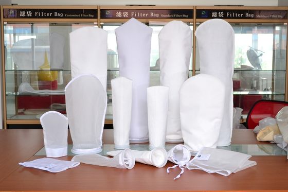 तरल निस्पंदन के लिए 125 माइक्रोन पॉलीप्रोपाइलीन गर्म पिघल नायलॉन फिल्टर बैग