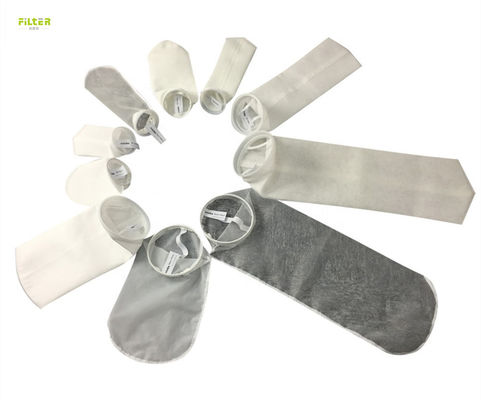 नायलॉन पीई तरल फिल्टर बैग के साथ प्लास्टिक या SS304 रिंग